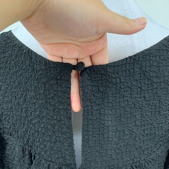 Anthropologie Maeve Nava Blouse Womens 8 Sheer Cold Shoulder Lined Keyhole Back - Picture 7 of 16